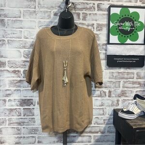 Laurie Felt Beige Knit Sweater large